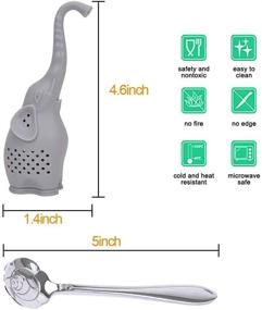 img 3 attached to 🐘 Numola Silicone Elephant Tea Infuser Set: Reusable Tea Ball Filter with Stainless Steel Teaspoon for Enjoyable Tea Times with Friends and Family