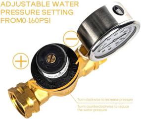 img 3 attached to 🚰 AB Adjustable Water Pressure Regulator: RV Brass Pressure Reducer with Gauge, Inlet Filter - Lead-Free 3/4" NH Thread for Camper & RV Trailer