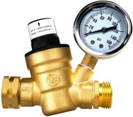 🚰 ab adjustable water pressure regulator: rv brass pressure reducer with gauge, inlet filter - lead-free 3/4" nh thread for camper & rv trailer logo