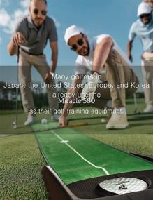 img 1 attached to 🏌️ WINNER SPIRIT Miracle 580 Indoor Putting Green with Kickback Putt Mat – Portable Real Golf Practice, Auto Ball Return, Minimal Noise – 1,063 x 16.25 in – Includes 4 x 1.5 AA Batteries