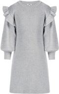 danna belle girls' clothing - apricot sweater sleeve dress logo