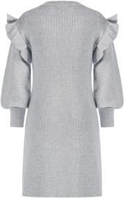 img 3 attached to Danna Belle Girls' Clothing - Apricot Sweater Sleeve Dress