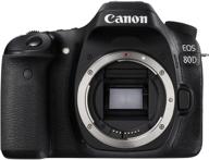 📷 камера canon eos 80d digital slr - тело камеры, 24,2мп aps-c cmos сенсор, dual pixel cmos af (черный) логотип