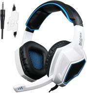 🎮 immerse yourself in gaming with the xbox one,ps4 ps5 stereo bass surround sound gaming headset with mic - premium over ear gamer headphones with noise cancelling & volume control for pc mac laptop computer games smartphones logo