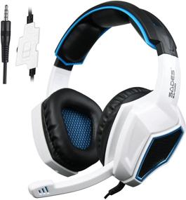 img 4 attached to 🎮 Immerse Yourself in Gaming with the Xbox One,PS4 PS5 Stereo Bass Surround Sound Gaming Headset with Mic - Premium Over Ear Gamer Headphones with Noise Cancelling & Volume Control for PC Mac Laptop Computer Games Smartphones