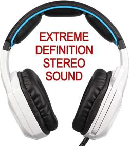 img 2 attached to 🎮 Immerse Yourself in Gaming with the Xbox One,PS4 PS5 Stereo Bass Surround Sound Gaming Headset with Mic - Premium Over Ear Gamer Headphones with Noise Cancelling & Volume Control for PC Mac Laptop Computer Games Smartphones