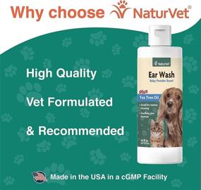 img 1 attached to 👂 NaturVet Ear Wash Liquid Supplement for Dogs &amp; Cats – Pet Health Supplement Cleans Ear Canals – Includes Aloe, Tea Tree Oil – Helps Remove Ear Wax, Dirt, Debris – 16 Oz.