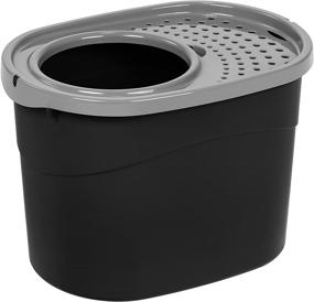 img 1 attached to 🐱 Round Top Entry Cat Litter Box by IRIS USA