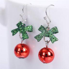 img 3 attached to Ornament Earrings Hypoallergenic Christmas Thanksgiving