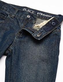 img 2 attached to 👖 Indigo Straight Jeans for Boys: High-Quality Children's Place Clothing at Jeans