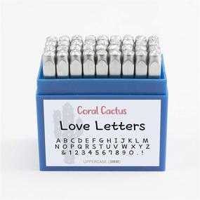 img 3 attached to 🔤 36-Piece Uppercase Stamping Tool Case: Custom Font for Numbers, Letters, and Symbols (0-9 & !) - 3mm (1/8 inch) Hard Carbon Steel Alphabets - Ideal for Metal, Jewelry, Leather, Wood Stamping/Punching