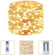 🔌✨ usb plug in led string lights with adaptor - 39ft 100 leds super bright copper wire fairy lights, remote control with 8 scene modes, timer and dimmer options for bedroom decorations логотип