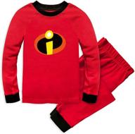 👕 incredibles costume pj pals for boys - disney pixar logo
