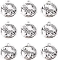 🐺 wholesale 30pcs antique silver wolf charms - diy bracelets & necklaces - jewelry making crafts, 25mmx21mm (a474) logo