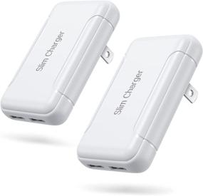 img 4 attached to 🔌 Compact USB Wall Charger 2-Pack with Dual Ports, Pofesun Foldable Fast Charger for iPhone 11/ Pro/MAX/X/XS/XR/XS Max/8/7/6/Plus, iPad, Samsung Galaxy-White