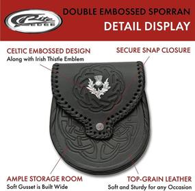 img 3 attached to 🏴 Enhance Your Highland Look with SZCO Supplies Double Embossed Sporran!