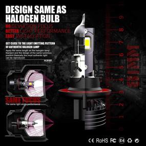 img 2 attached to 💡 H13 LED Headlight Bulbs for Cars - 16000LM 6000K Cool White, 9008 High Low Beam, Enhanced CSP Chips