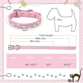 img 3 attached to 🐶 Weewooday Crystal Puppy Collar Set - 5 Adjustable Dog Collars with Rhinestone Accents - Soft Bling Collars for Small Dog Puppy - Pink, Red, Blue, Purple, Black