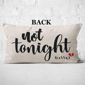 img 2 attached to 🛏️ Tonight or Not Tonight Reversible Soft Pillow Cover: Perfect Bridal Shower or Anniversary Gift for Couples – 20X12 Inch Linen Cushion Cover for Couch