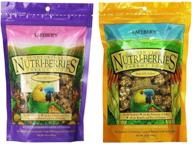 🦜 lafeber's nutri-berries parrot food variety sampler bundle, 2 flavor pack - sunny orchard with cranberries, apricots & dates, garden veggie with carrots, peas & broccoli (10 ounces) logo