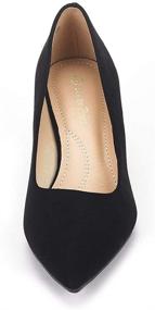 img 2 attached to DREAM PAIRS Women's Moda Low Heel D'Orsay Pointed Toe Pumps