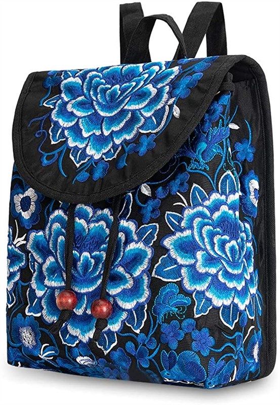 embroidered backpack colorful festivalcasual shoulder 标志