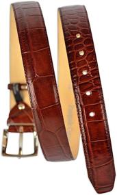 img 2 attached to Pasquale Cutarelli Crocodile Pattern Burgundy Men's Accessories in Belts