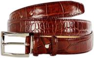 pasquale cutarelli crocodile pattern burgundy men's accessories in belts logo