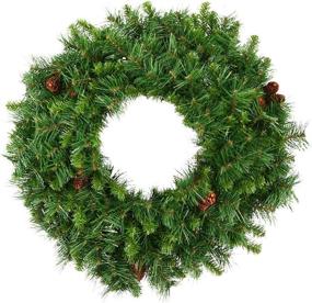 img 3 attached to Vickerman 48-inch Cheyenne Pine Artificial Christmas Wreath - Unlit Faux Christmas Wreath for Seasonal Indoor Home Decor