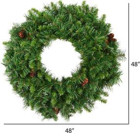 img 2 attached to Vickerman 48-inch Cheyenne Pine Artificial Christmas Wreath - Unlit Faux Christmas Wreath for Seasonal Indoor Home Decor