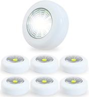 wireless led tap lights 7-pack: bright stick on night lights for closet, kitchen, bedroom & more! логотип