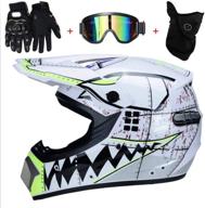 🏍️ dot certified wlpak motocross helmet - full face adult off-road atv motorcycle mx helmet with goggles and sports gloves - ideal for youth motocross and atv enthusiasts logo