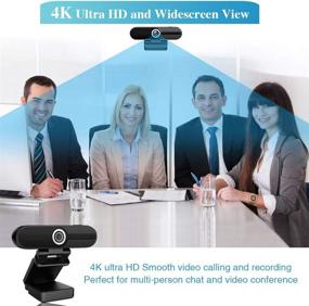 img 3 attached to High-Resolution 4K Webcam with Microphone, 8MP Laptop PC Desktop Computer Web Camera - Perfect for Video Calls, Recording & Streaming Conferences - Includes Tripod and Privacy Shutter (Black)