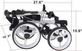 img 1 attached to 🏌️ Qwik-Fold Golf CART - 4-Wheel Folding Design with Foot Brake - Ultra-Fast Open & Close in ONE Second!