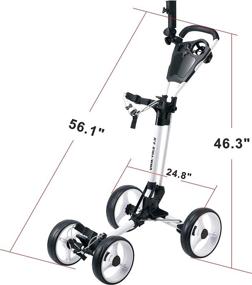 img 2 attached to 🏌️ Qwik-Fold Golf CART - 4-Wheel Folding Design with Foot Brake - Ultra-Fast Open & Close in ONE Second!