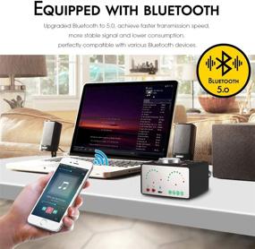 img 3 attached to 🔌 Беспроводной аудиоприемник Bluetooth 5.0 с усилителем мощности 2 канала Стерео Мини Hi-Fi Интегрированный амп 2.0 для домашних колонок и наушников 50W х 2 с USB (Douk Audio Tone, черный)