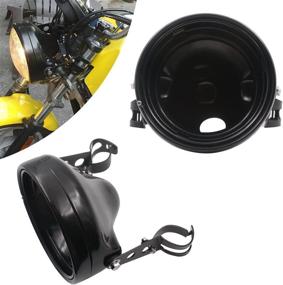 img 4 attached to 🏍️ Корпус фары диаметром 7 дюймов - идеально подходит для улучшений или замены на мотоциклах, требующих фары диаметром 7 дюймов. Универсальный чёрный корпус для фар диаметром 7 дюймов.