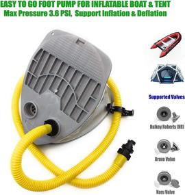 img 3 attached to 🚤 Seamax 7L Single Stage Foot Pump for Inflatable Boats, 3.6 PSI Max Support for Easy Inflation and Deflation