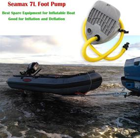 img 1 attached to 🚤 Seamax 7L Single Stage Foot Pump for Inflatable Boats, 3.6 PSI Max Support for Easy Inflation and Deflation