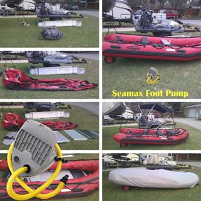 img 2 attached to 🚤 Seamax 7L Single Stage Foot Pump for Inflatable Boats, 3.6 PSI Max Support for Easy Inflation and Deflation