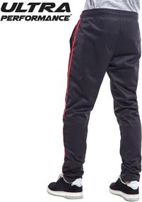 img 1 attached to 👖 Men's Joggers with Zipper Pockets - Ultra Performance Track Pants Set of 3, Athletic Tech