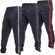 👖 men's joggers with zipper pockets - ultra performance track pants set of 3, athletic tech logo