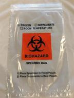 biohazard specimen pocket plastic bag logo