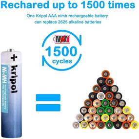 img 2 attached to KRIPOL 6 Pack AAA NIMH Rechargeable Batteries - 1000mAh 1.2V Replacement for Panasonic Cordless Phone | 1500 Cycle Charge Battery