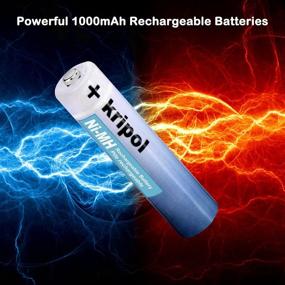 img 3 attached to KRIPOL 6 Pack AAA NIMH Rechargeable Batteries - 1000mAh 1.2V Replacement for Panasonic Cordless Phone | 1500 Cycle Charge Battery