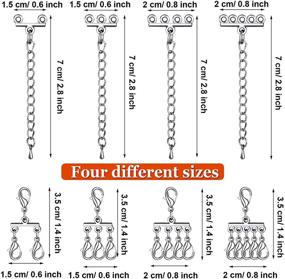 img 3 attached to Изготовление ювелирных изделий: Набор из 8 многожильных продлителей для ожерелий с замком на кулиске и коробкой для хранения.