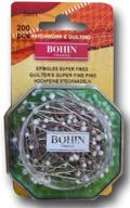 🧷 белий шпилька з білим скляним головкою bohin 3/8 дюйма, 200 штук в упаковці, 28-1 3/8 логотип