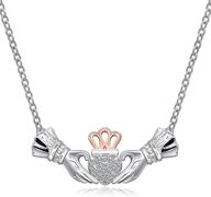 monbo claddagh necklace sterling crystal logo