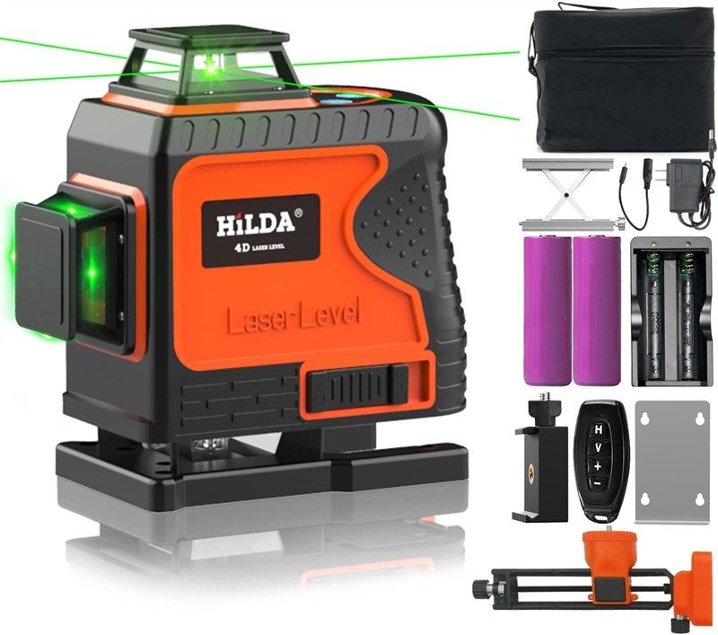 HILDA 4X360°Laser Horizontal Rechargeable Construction Reviews ...