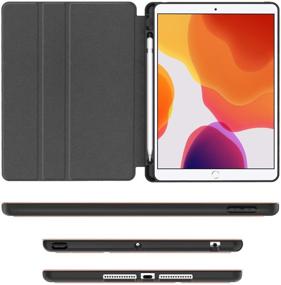 img 1 attached to 🌸 Supveco iPad 10.2 Case with Pencil Holder, iPad 9th Gen 2021/ iPad 8th Gen 2020/ iPad 7th Gen 2019, Premium Shockproof Stand Folio Case Smart iPad Cover (Rose Gold)